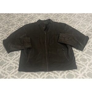 Guess Men's Jacket Medium Brown Zip Front Lightweight Casual Outerwear‎